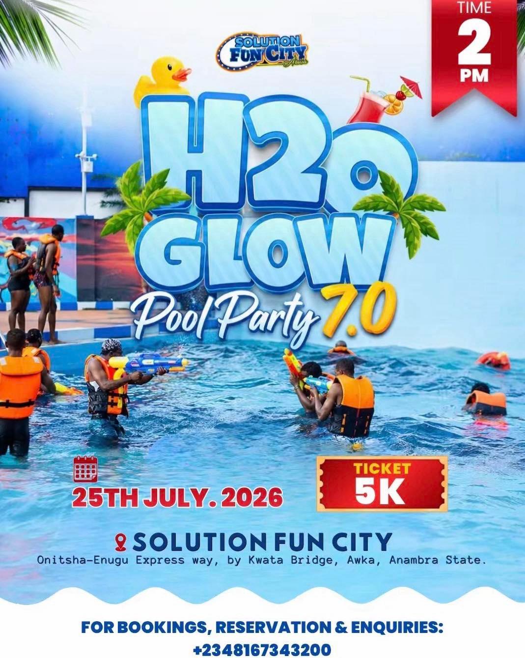H2O Glow Pool Party 7.0 in Awka, Anambra on Sat, 25 Jul
